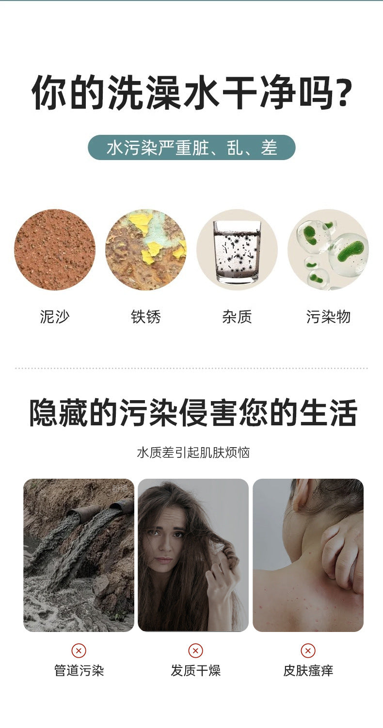 Bathroom Shower Head with Stop Button 5 Mode Anti Limestone Filter Hygienic Remove Chlorine Handheld Head Filtration Shower Head