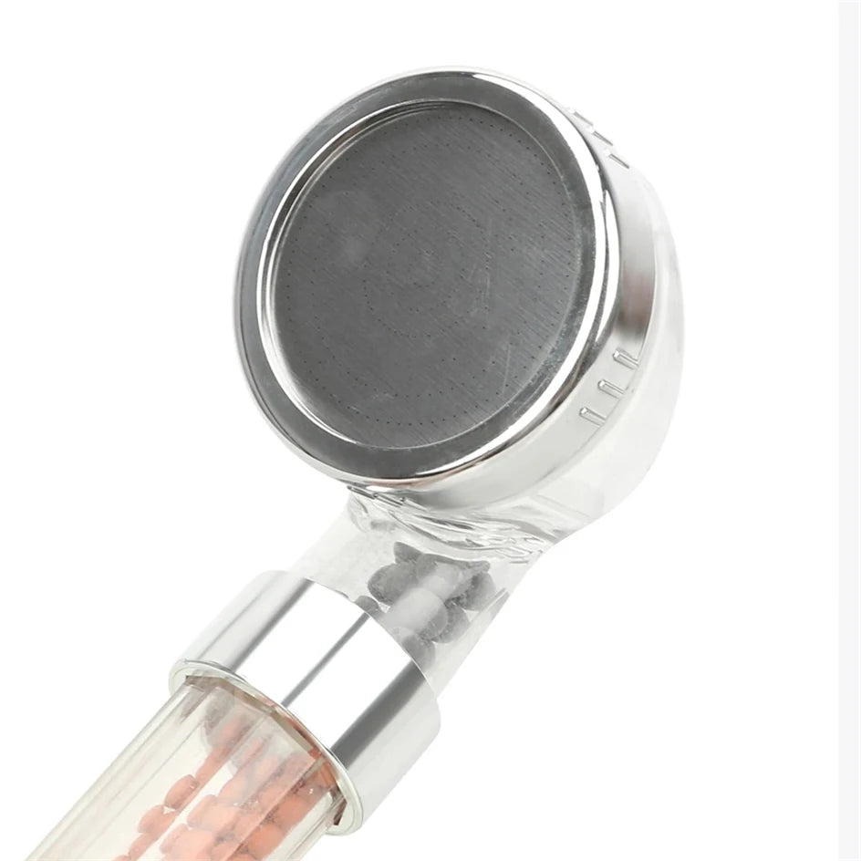 1pc Filtered Shower Head ABS High Pressure Water Saving Spray Handheld Clear Showerheads with With Filter Beads for Bathroom