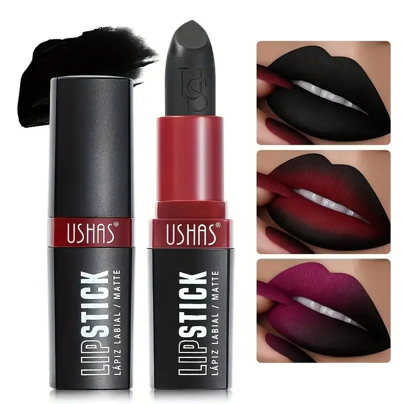 Black Waterproof Matte Lipstick - Long Lasting Gothic Style
